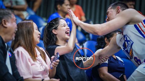 NLEX Road Warriors’ Robert Bolick celebrates his son’s baptism.